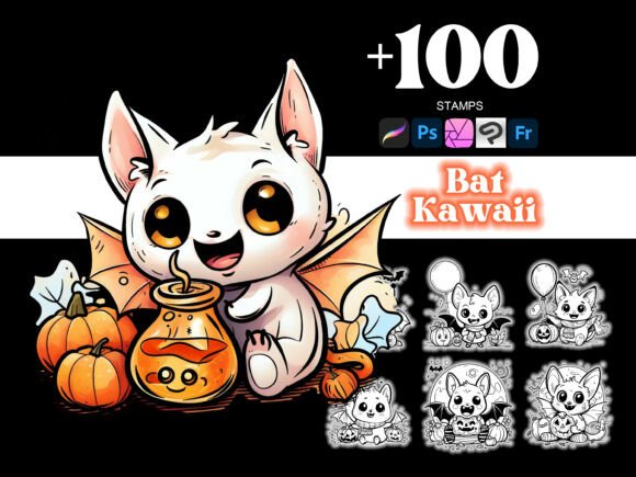 100 Bat Halloween Procreate: Creative Tools for iPad Artists