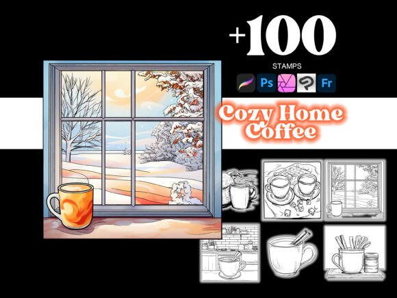 100 Cozy Home Coffee Procreate: Your Creative Companion for Warm, Detailed Art