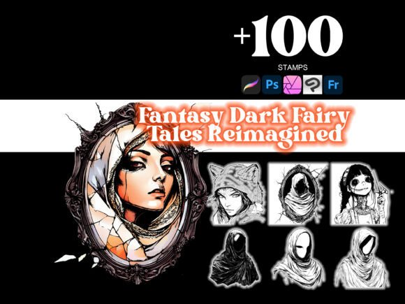 100 Dark Fairy Tales Reimagin Procreate: Elevating Digital Art with Depth and Detail