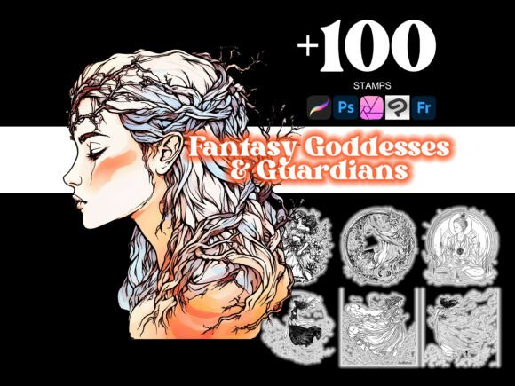 100 Goddesses and Guardians Procreate: A Creative Tool for Digital Illustrators
