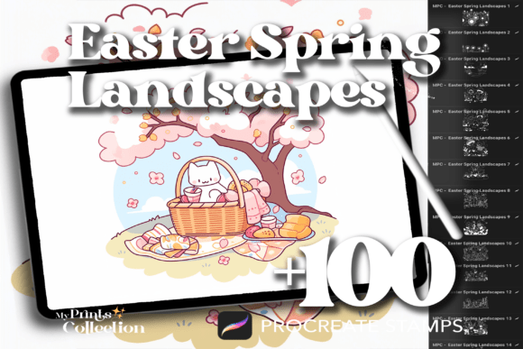 100 Procreate Easter Spring Landscapes: Creative Inspiration for Digital Artists