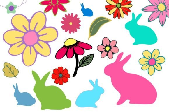 Easter Brush Set for Procreate: Enhancing Digital Art with Cute Bunny and Flowers Doodle Stamps