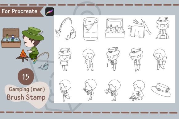 Exploring the Procreate Brush Stamp Camping Man: A Creative Tool for Doodle Enthusiasts