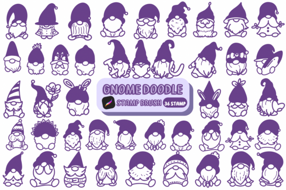 Gnome Doodle: A Sketch-Style Stamp Brush for Creative Expression