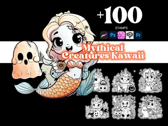 Halloween Art Made Easy with 100 Mythical Creature Halloween Procreat
