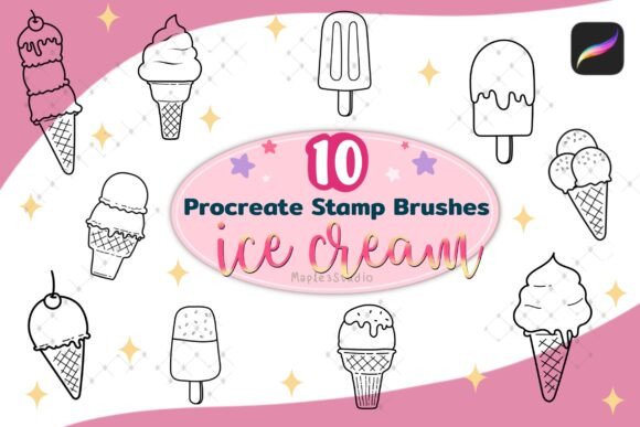 Ice Cream Procreate Stamp Brush: A Sweet Addition to Digital Illustration