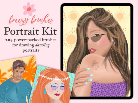 Procreate Breezy Portraits Brush Kit: Creative Tools for Real Artists