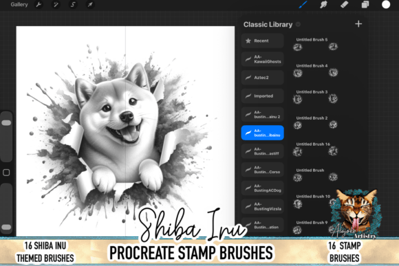 Shiba Inu Procreate Brush Stamps: A Creative Tool for Pet Artists and Digital Illustrators