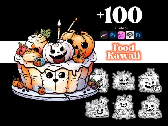 Transform Your Art with the 100 Food Halloween Procreate Collection