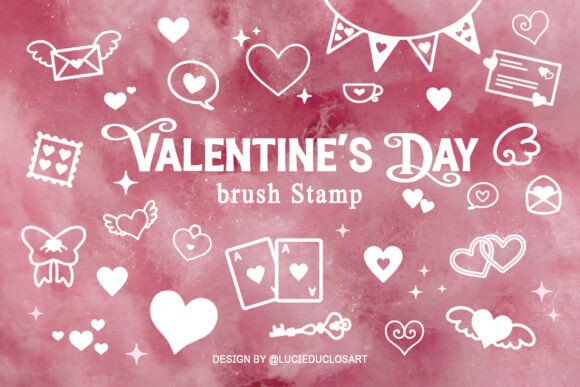 Unlock Creative Possibilities with the Valentine's Brush Stamp Procreate Pack