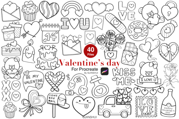 Valentine’s Brush Stamp for Procreate: A Creative Tool for Digital Artists and Designers
