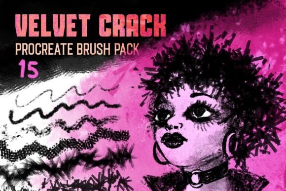Velvet Crack Brushset for Procreate: Integrating Texture and Emotion into Digital Art